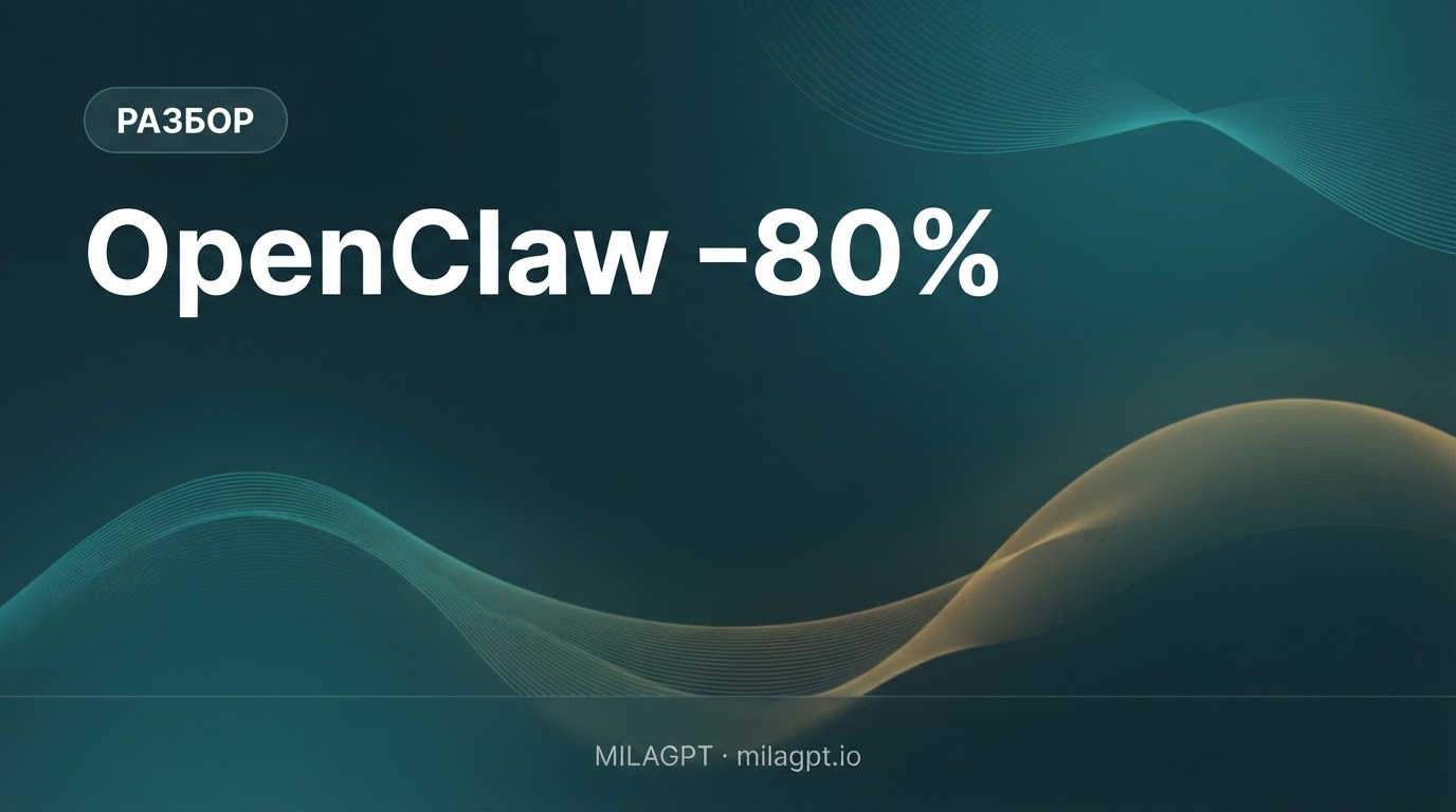 OpenClaw: сокращаем расходы на 80%