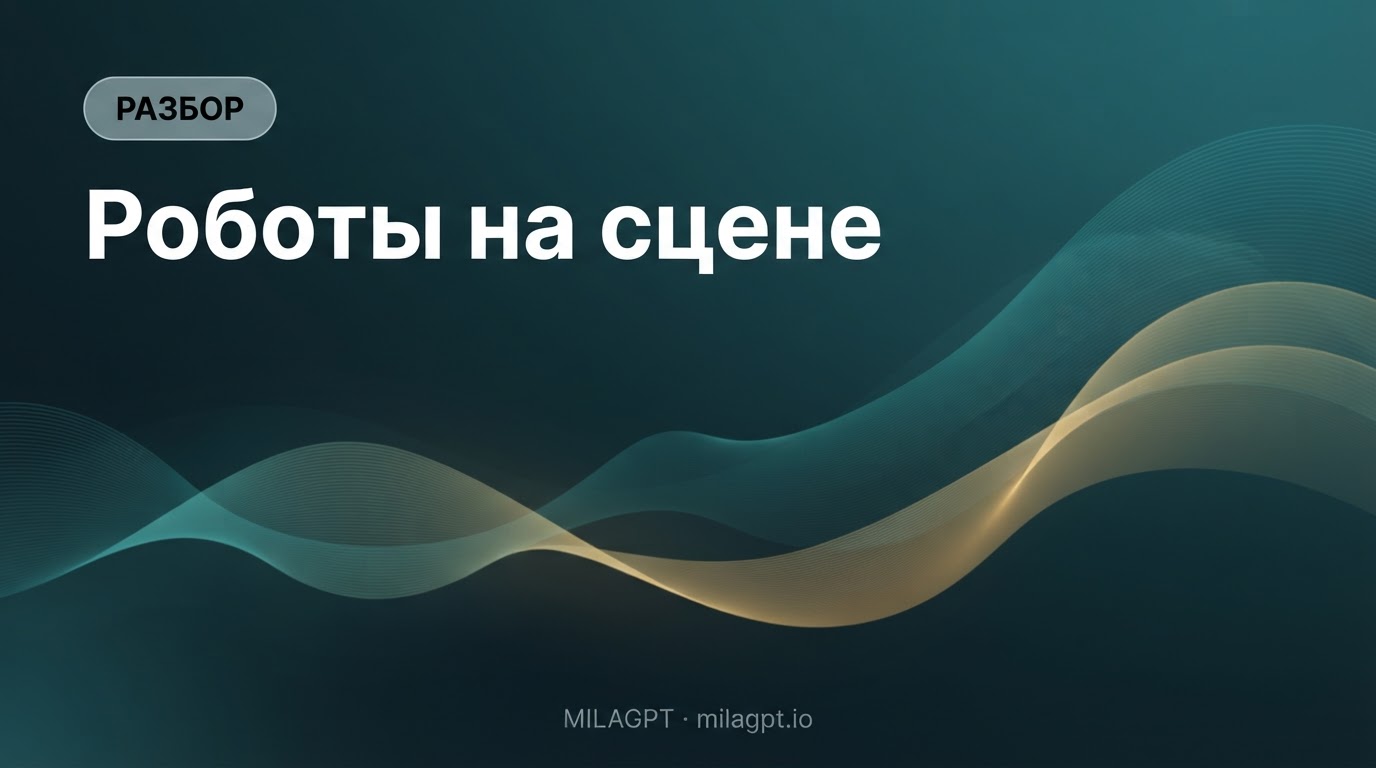Робот выйдет не на завод, а на сцену