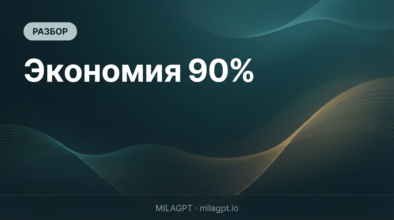 Как MILAGPT экономит 90% на AI-токенах